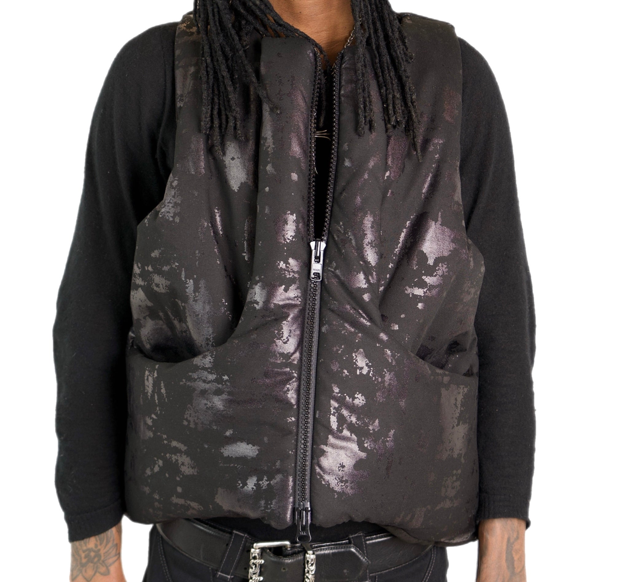 ジャケット・アウター ga226226 GROUTURE / VEST Painted Cropped Cargo vest – Grouture