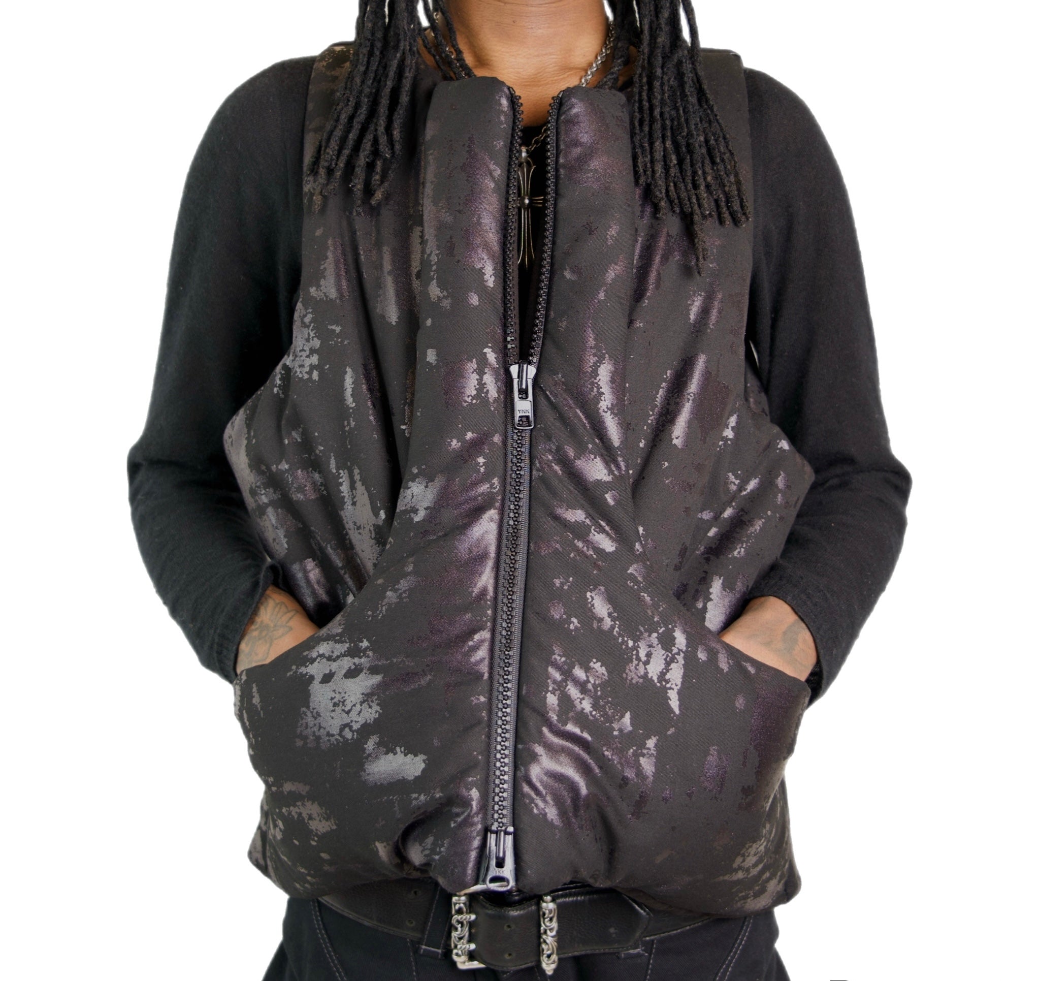 Painted Cropped Cargo vest – Grouture